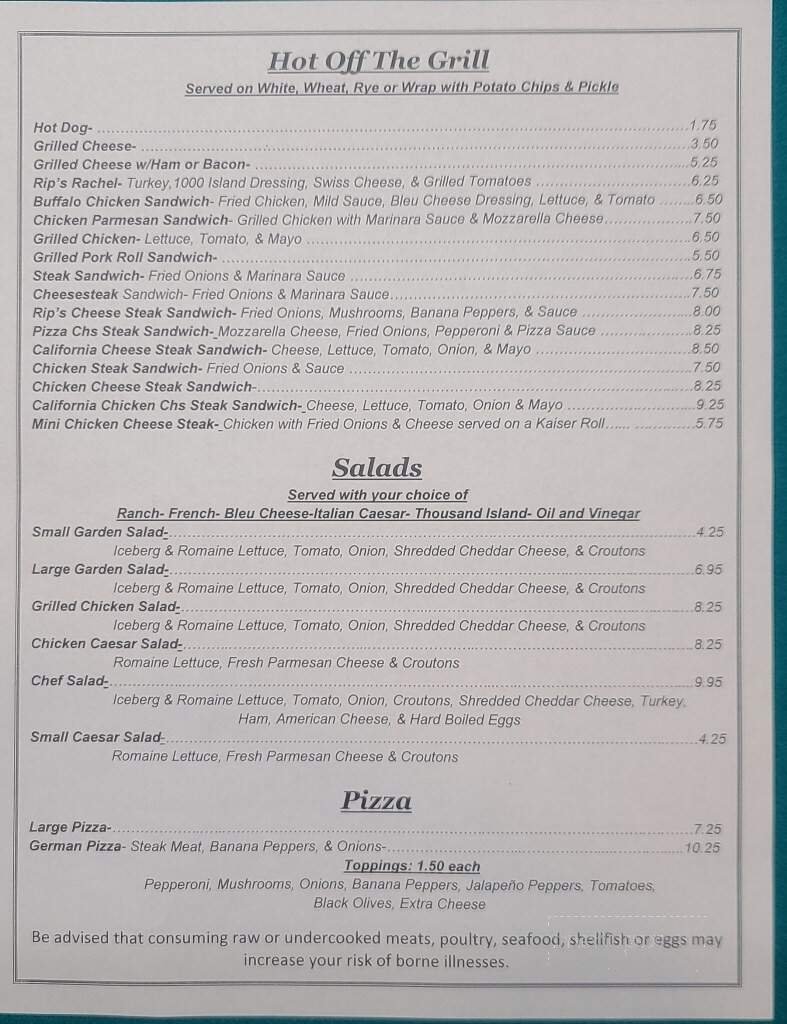 Menu page 2