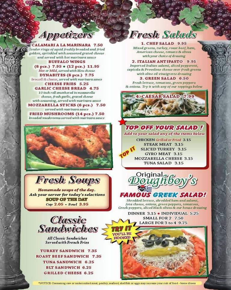 Menu page 1