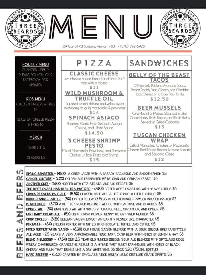 Menu page 1