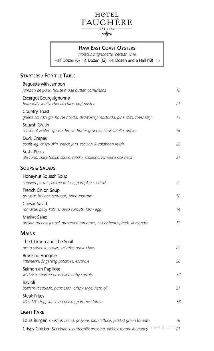 Menu page 1