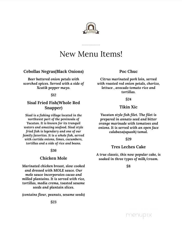 Menu page 1
