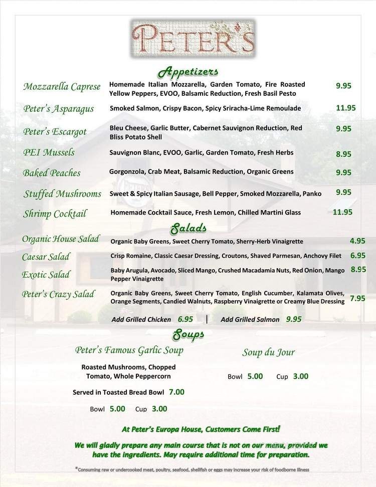 Menu page 1