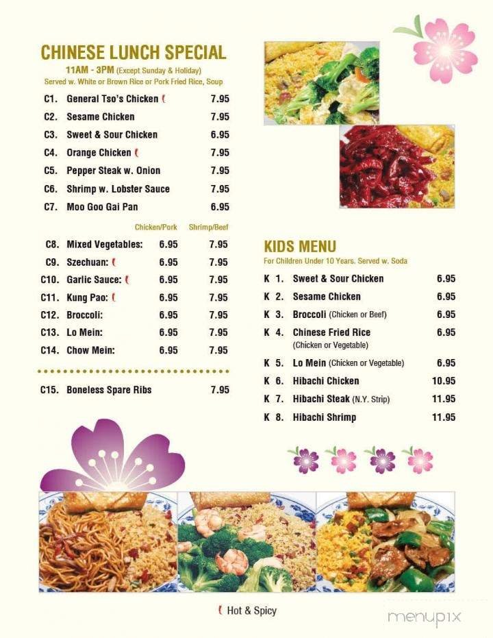 Menu page 1