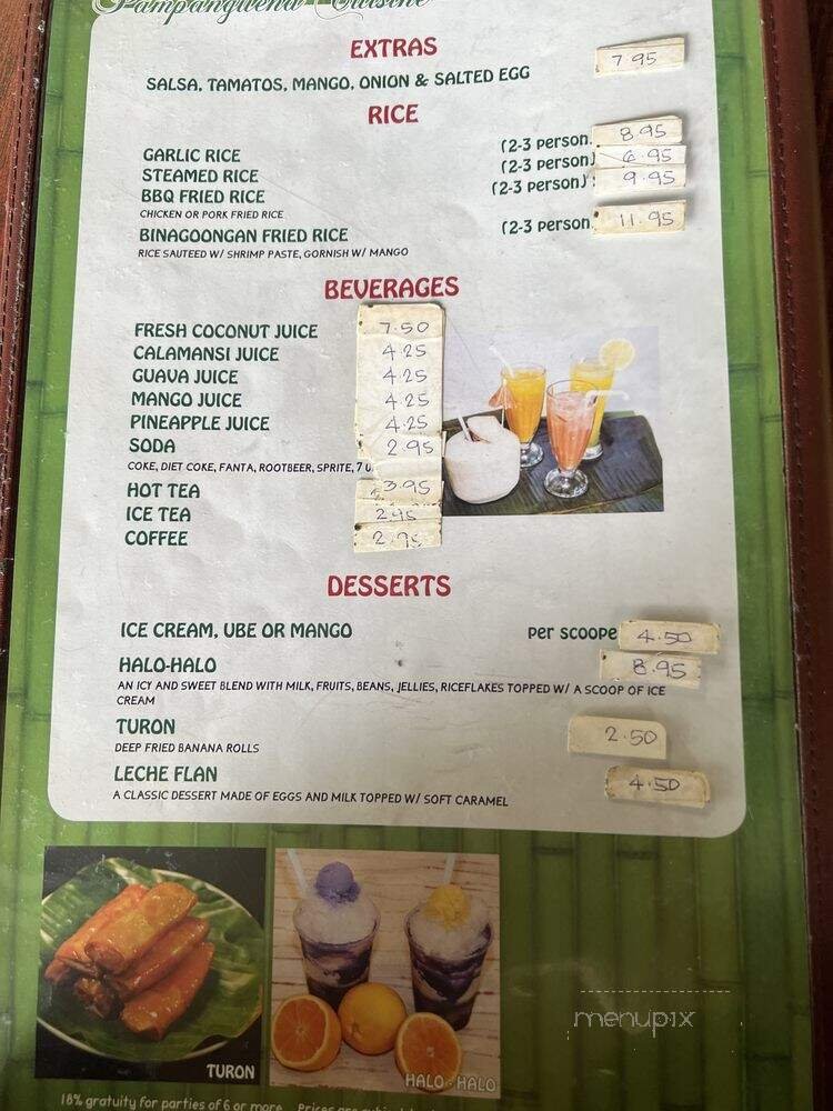 Menu page 1
