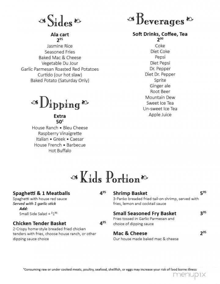 Menu page 1