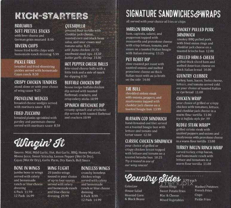 Menu page 1