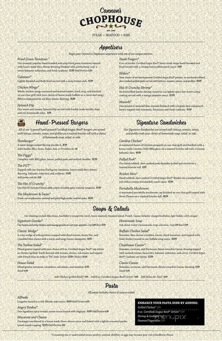 Menu page 1