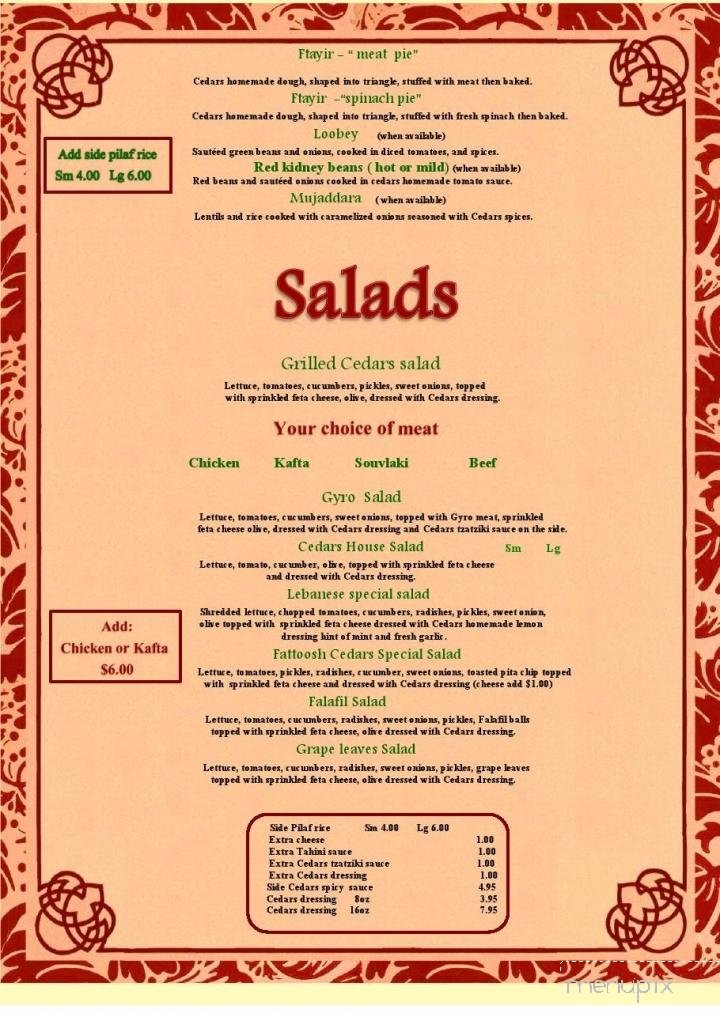 Menu page 2