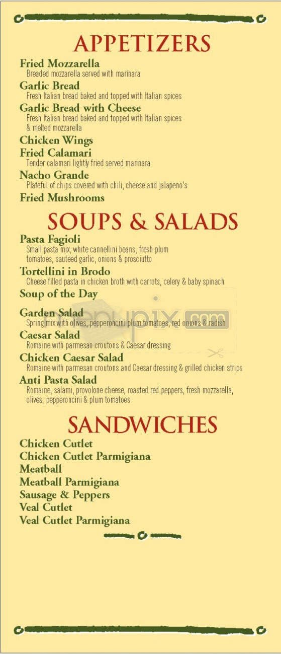 Menu page 1