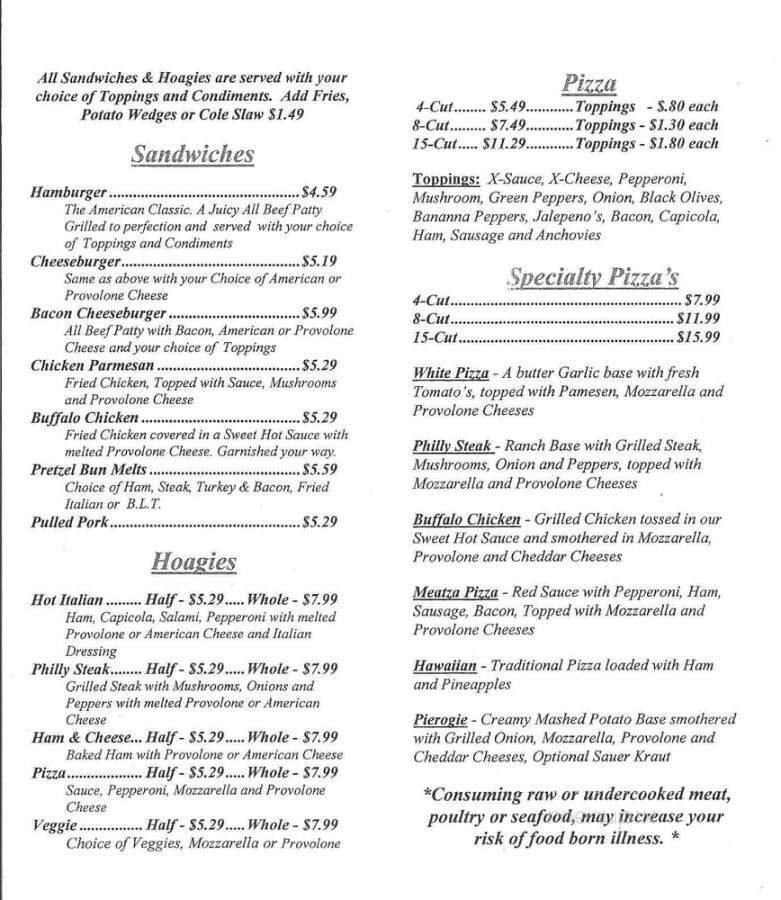 Menu page 2
