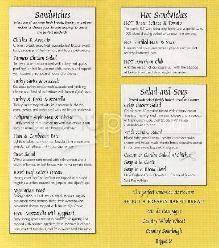 Menu page 1