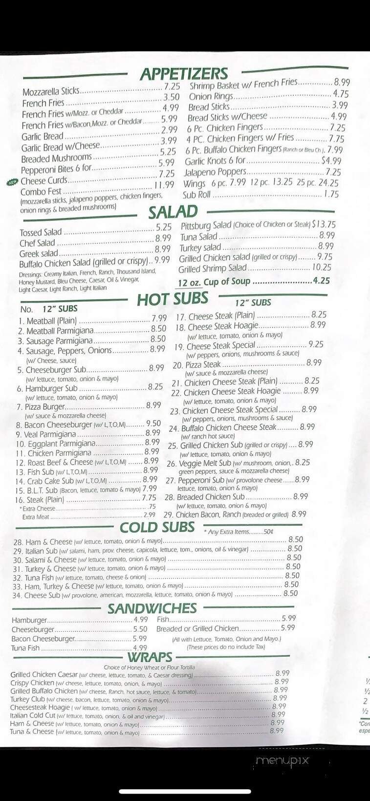 Menu page 2