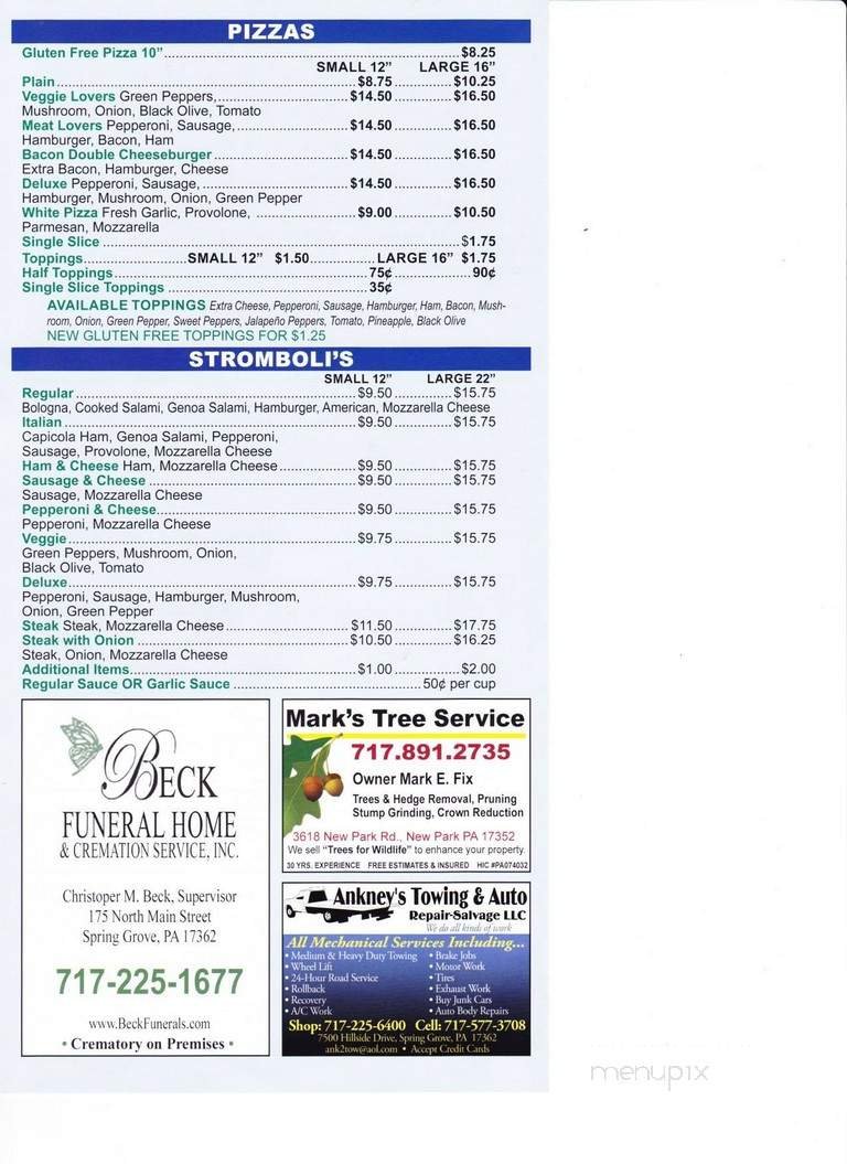 Menu page 1