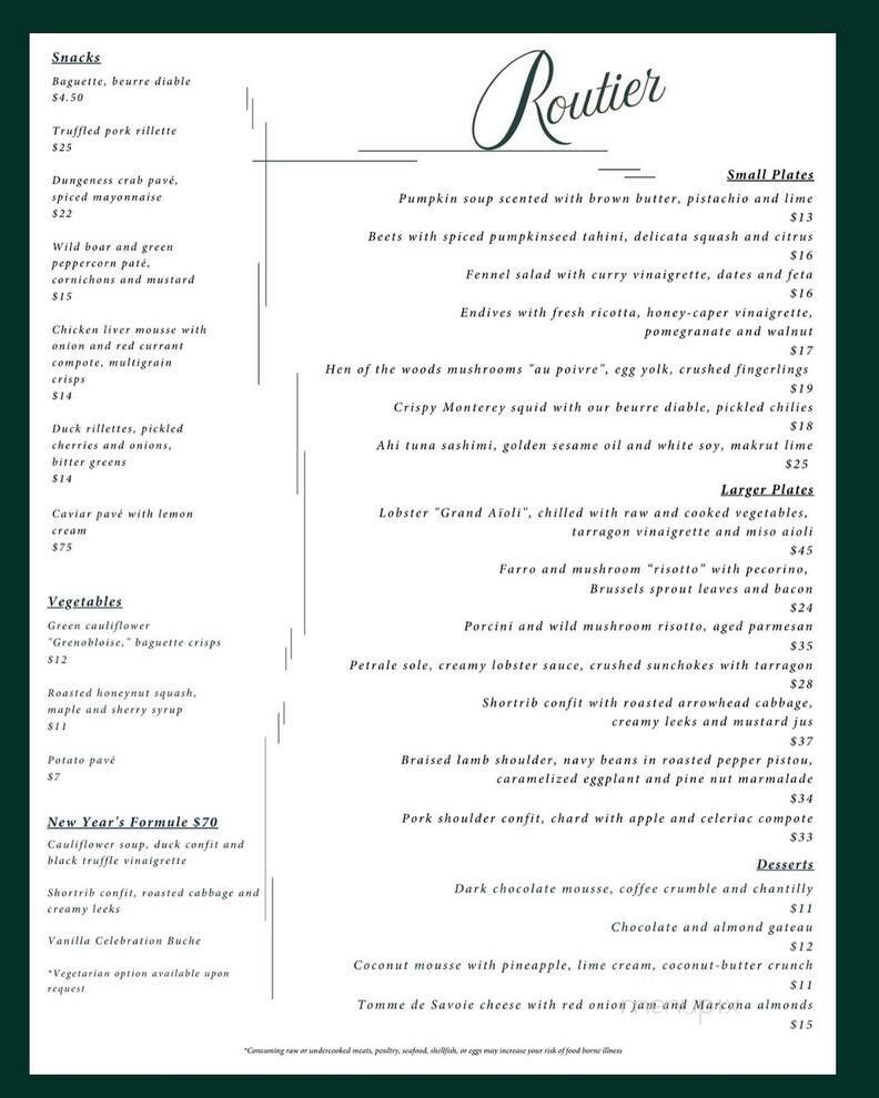 Menu page 1