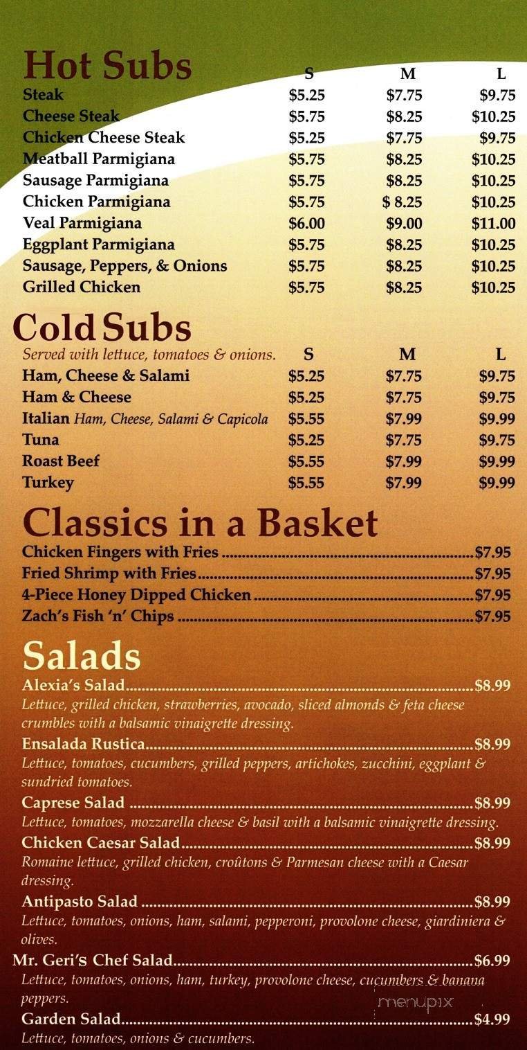 Menu page 2