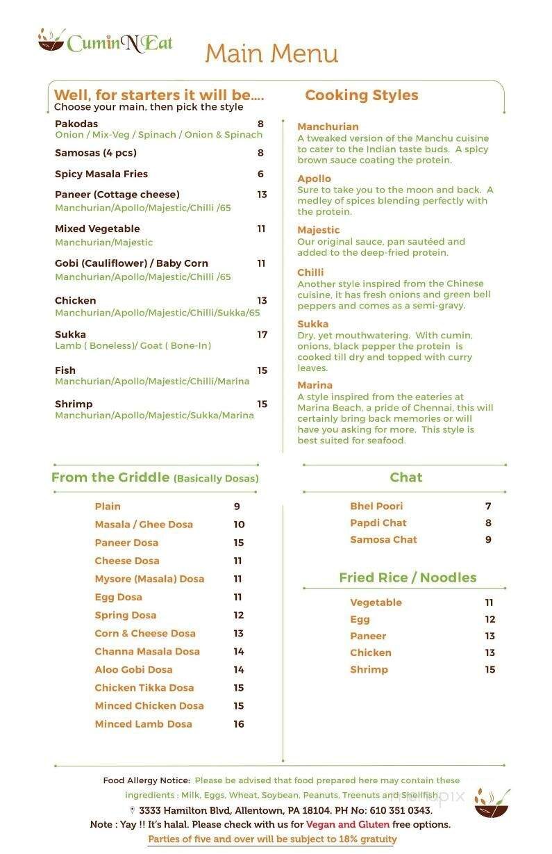 Menu page 2