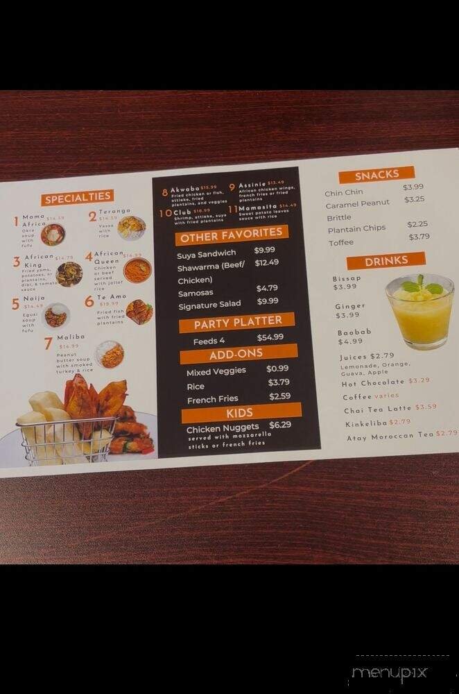 Menu page 1