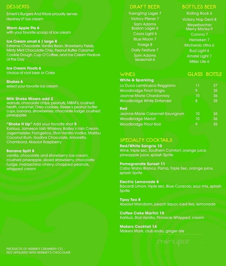Menu page 1