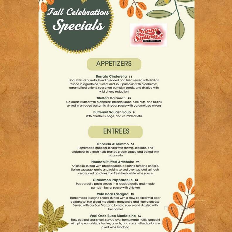Menu page 1