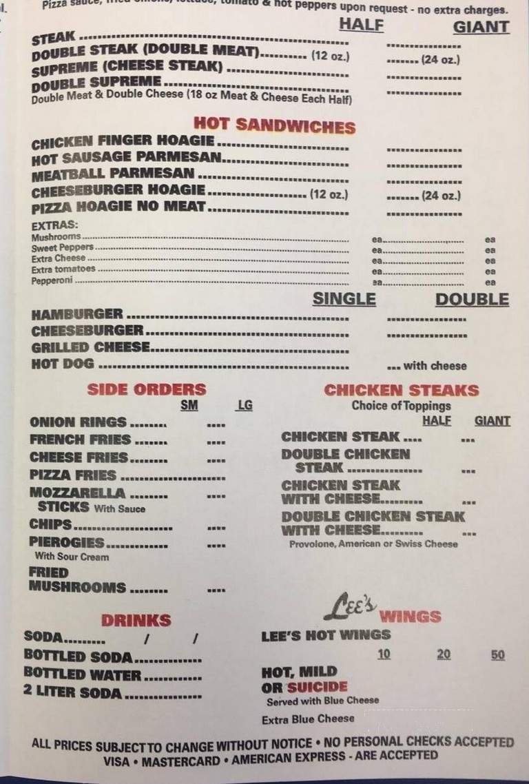 Menu page 2