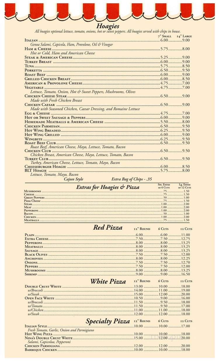 Menu page 1