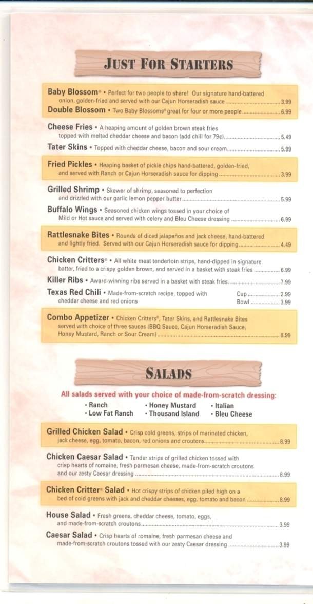 Menu page 1