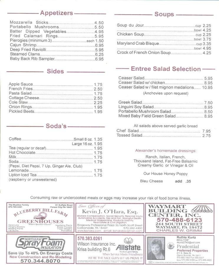Menu page 2