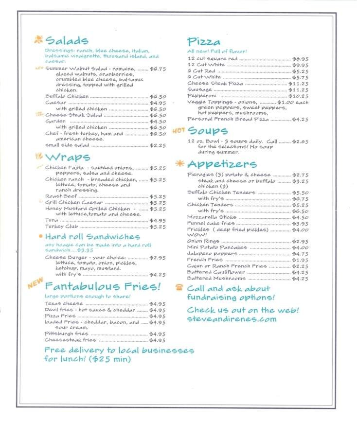 Menu page 2