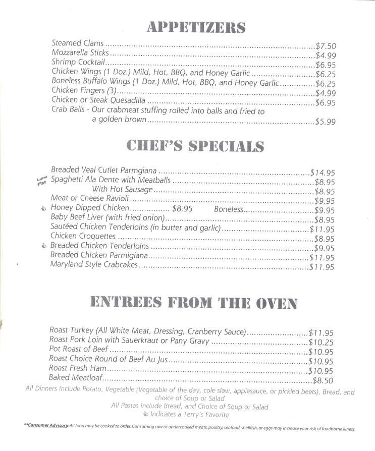 Menu page 2