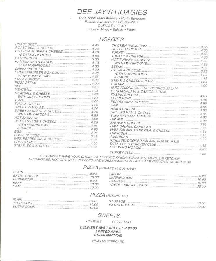 Menu page 1
