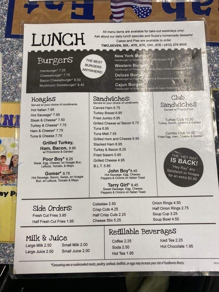 Menu page 1