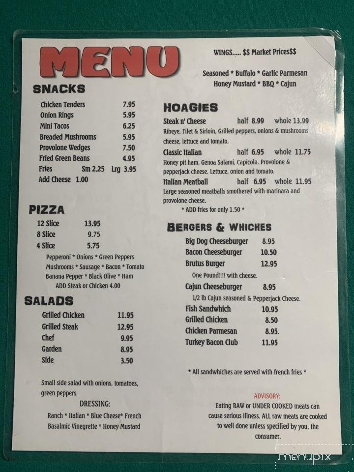 Menu page 1