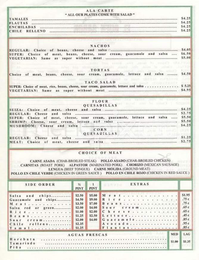 Menu page 1