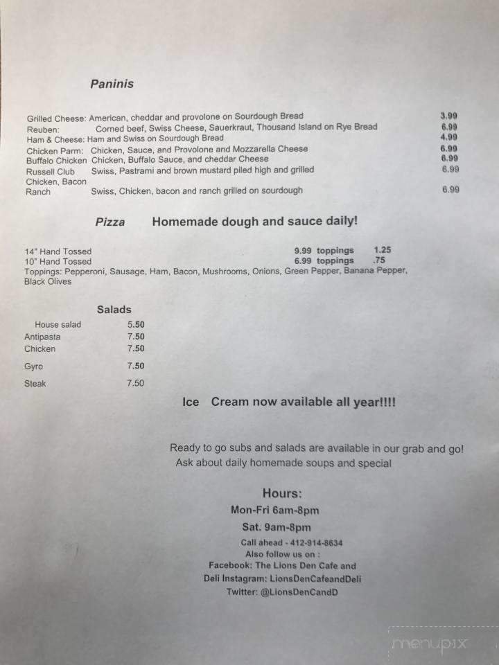 Menu page 2