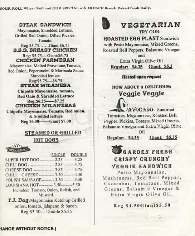 Menu page 2