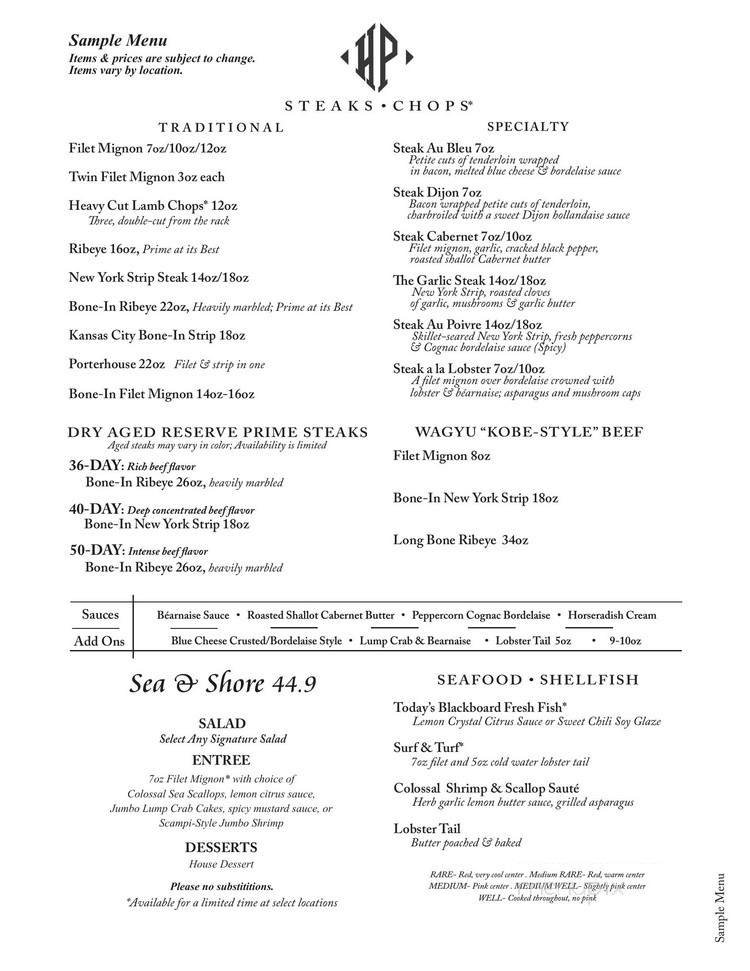 Menu page 1