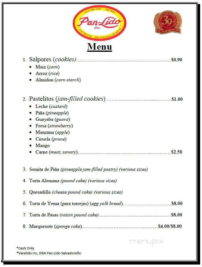 Menu page 3