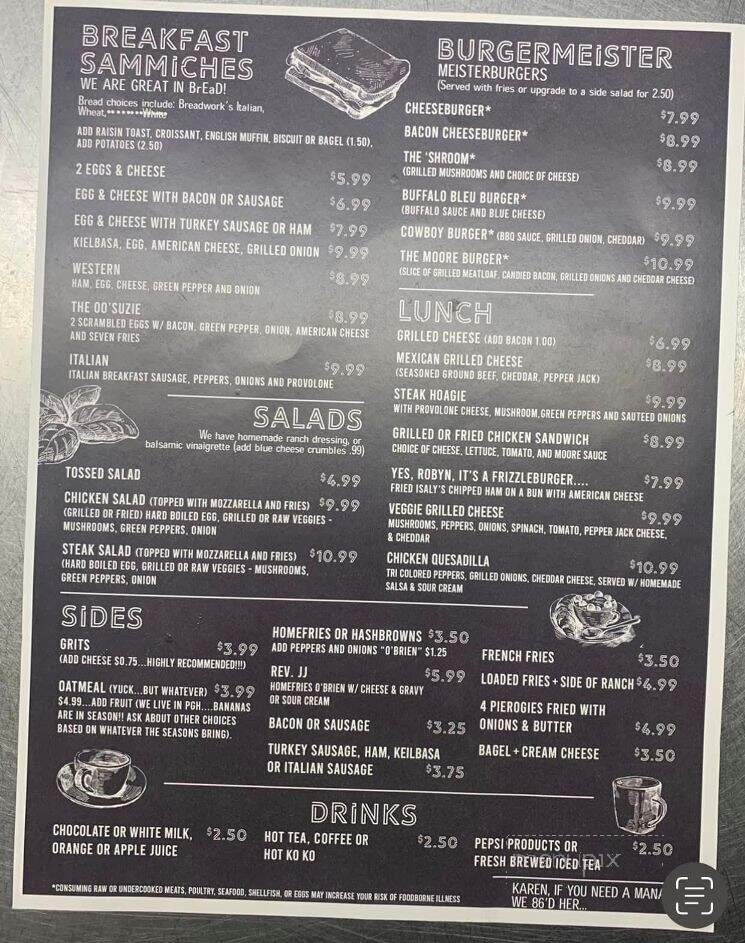 Menu page 1