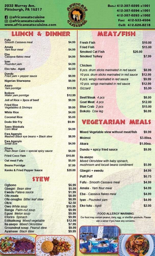Menu page 2