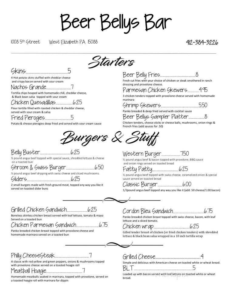 Menu page 2