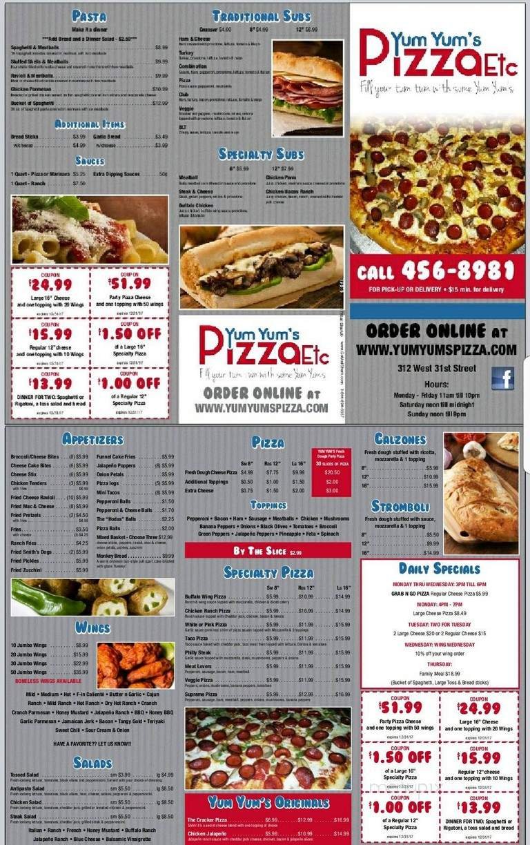 Menu page 1