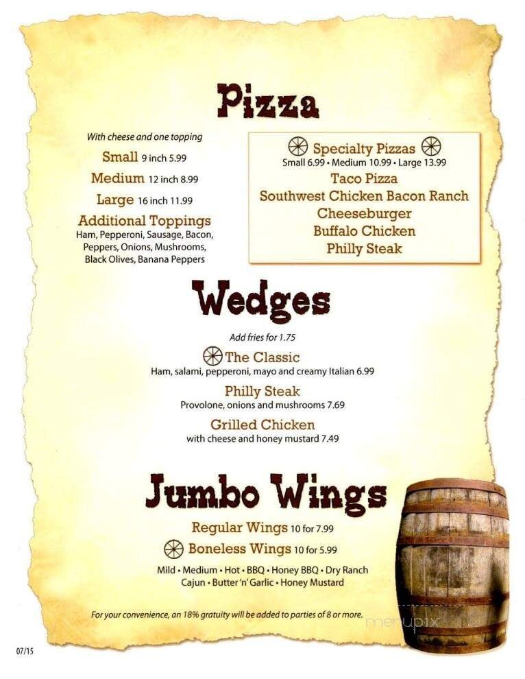 Menu page 1