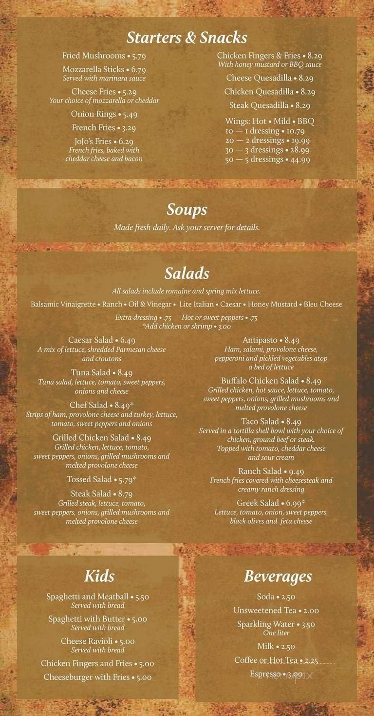 Menu page 1