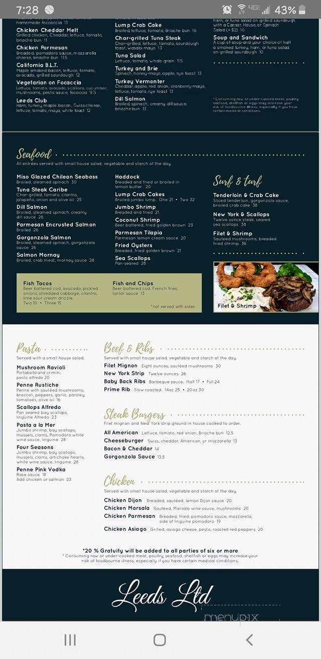 Menu page 1