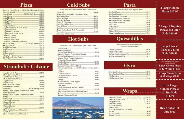 Menu page 2