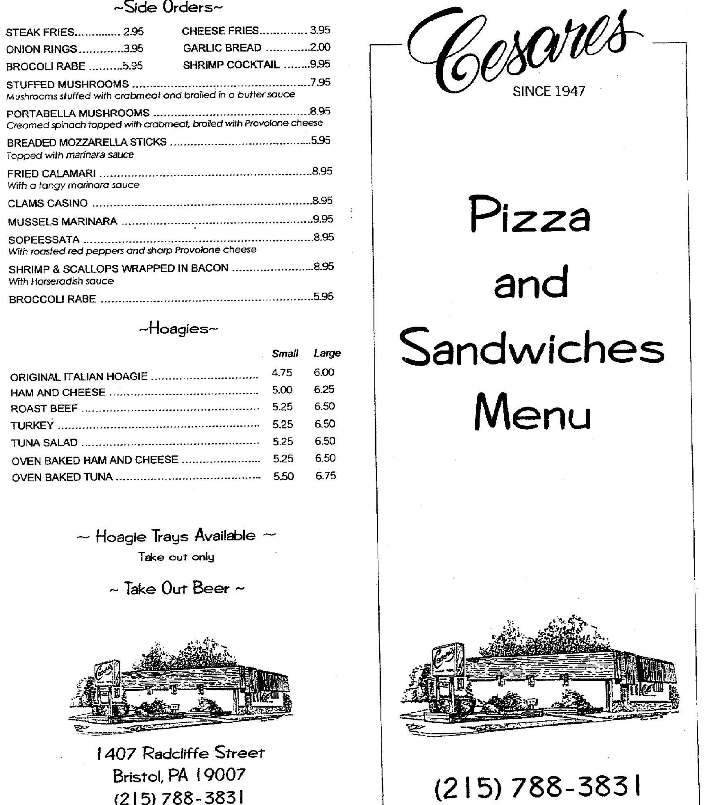 Menu page 1