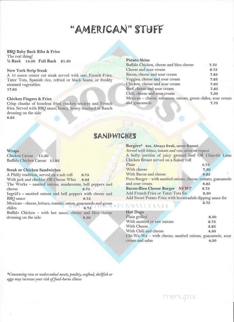 Menu page 2
