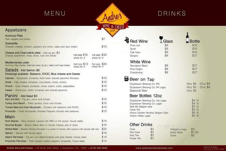 Menu page 1