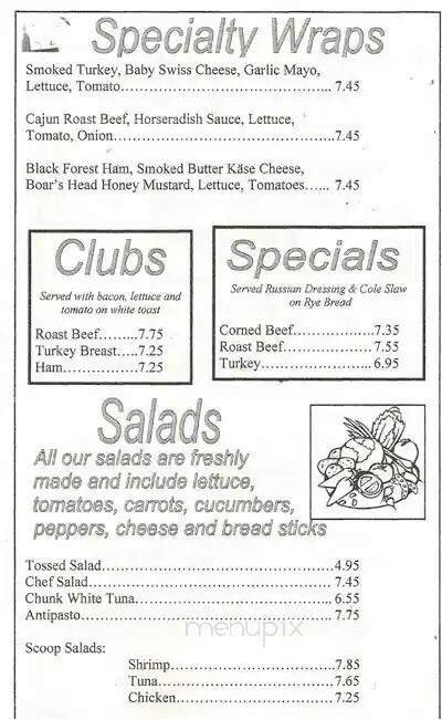 Menu page 1