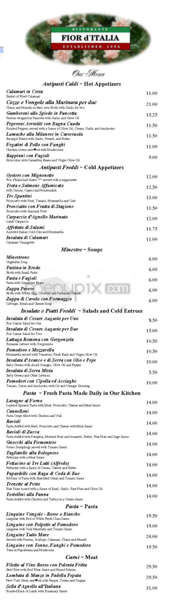 Menu page 1